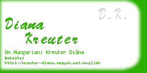 diana kreuter business card