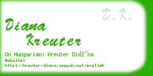 diana kreuter business card